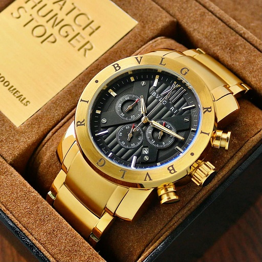 Chronograph Working Watch Metal Strap Premium Look